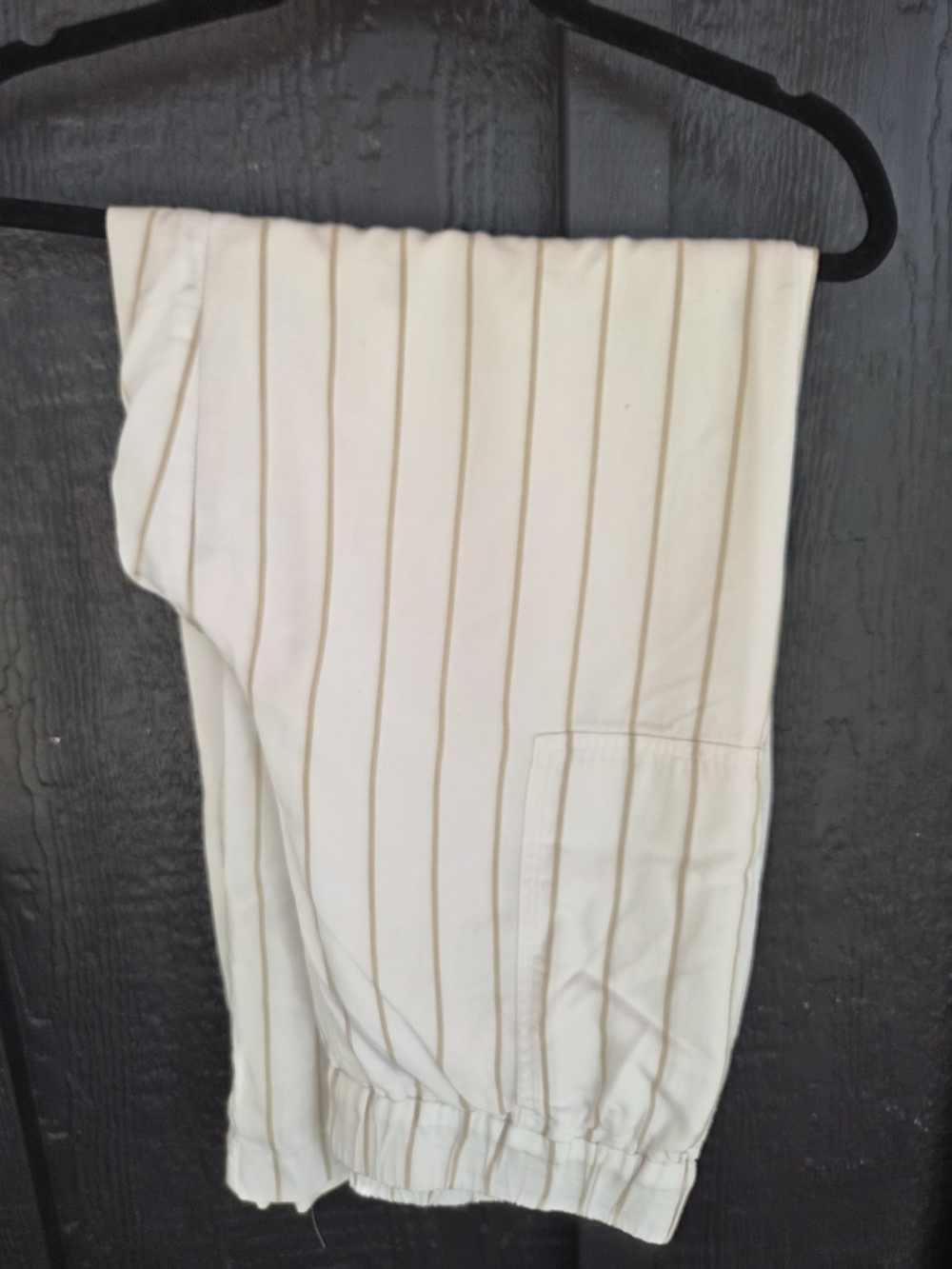 The Limited Women's Cream Pinstripe Elastic-Waist Pants